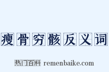 瘦骨穷骸反义词是什么意思的图片